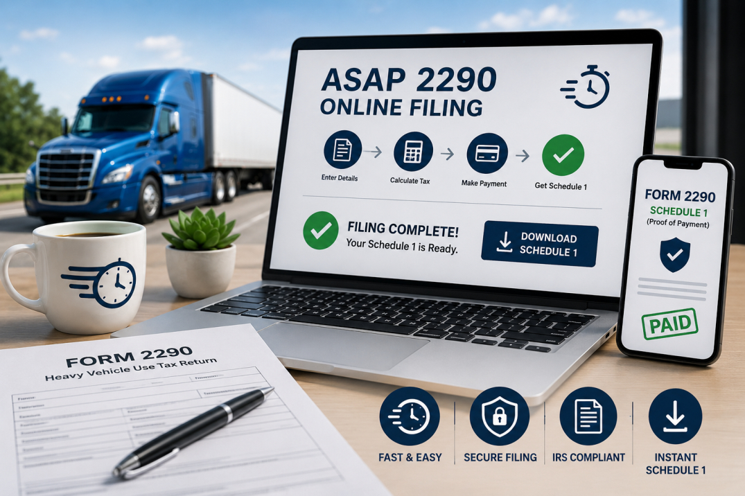 ASAP 2290 Online Filing: How to File Form 2290 Quickly and Get Schedule 1
